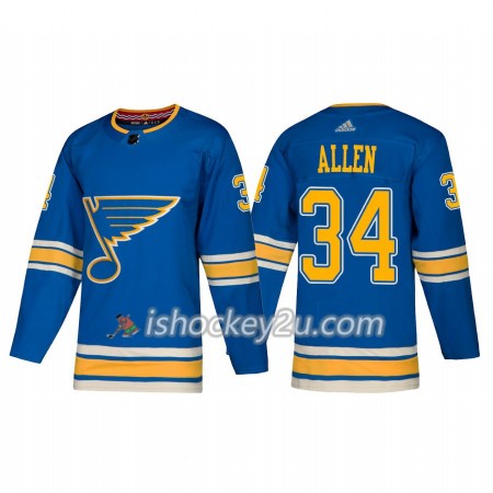 Mænd NHL St. Louis Blues Trøje Jake Allen 34 Adidas 2018-19 Alternate Authentic